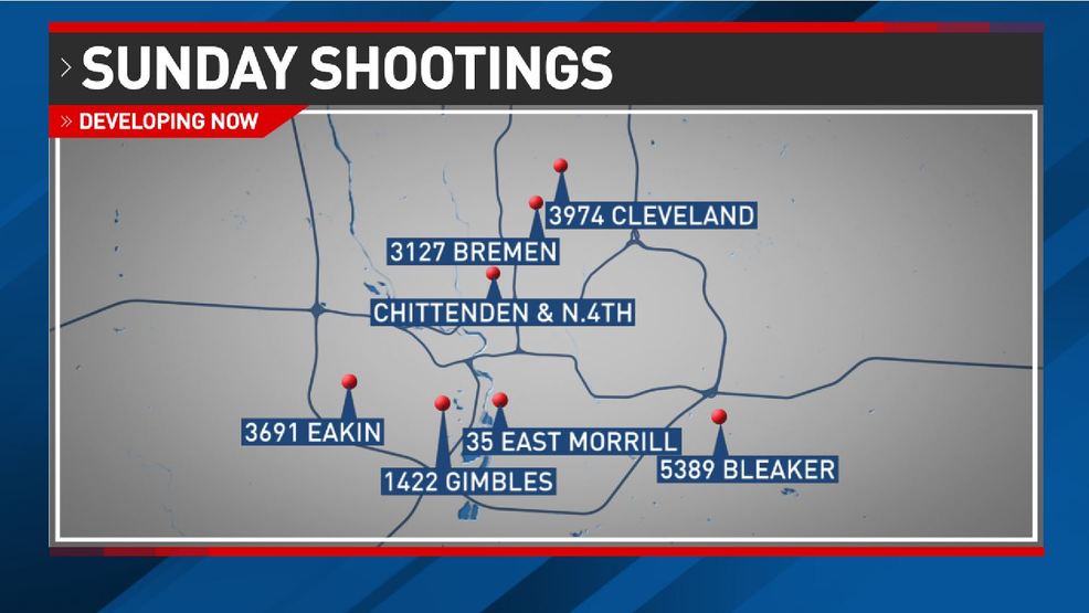 Violent Sunday Columbus Police investigating 7 shootings in several