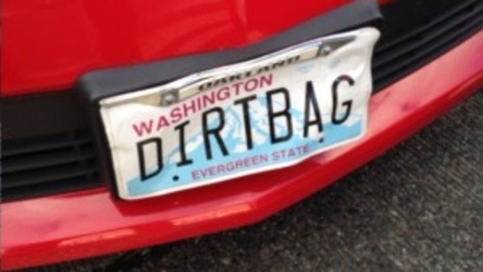 Dirtbag license plate credit Bellevue PDplate.jpg Dirtbag license plate credit Bellevue PDplate.jpg