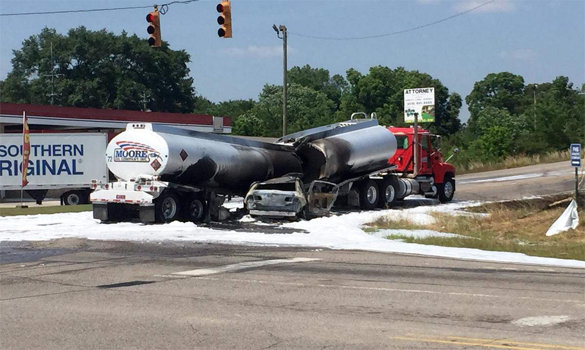 No Injuries In Fiery Tanker Truck Crash On Carson Road In Fultondale | WBMA