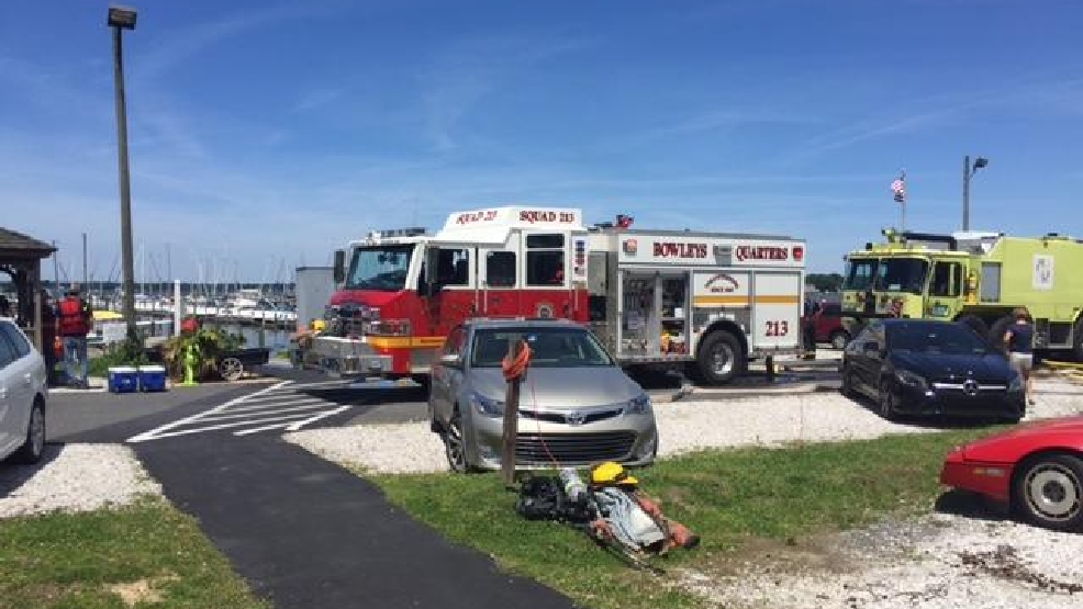 2 burned after boat catches fire at Bowley's Quarters fuel pier Friday WBFF