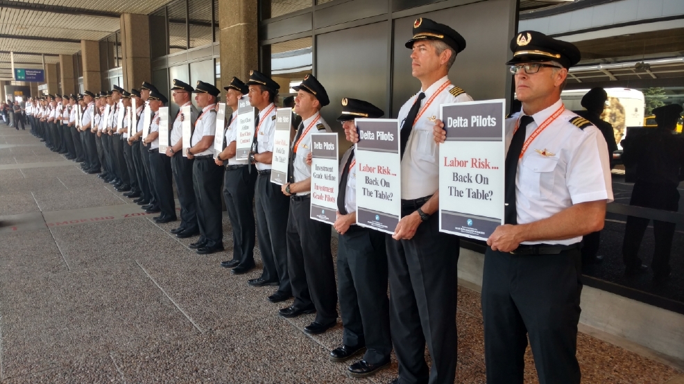 Delta pilots picket for improved salary as company profits surge KUTV