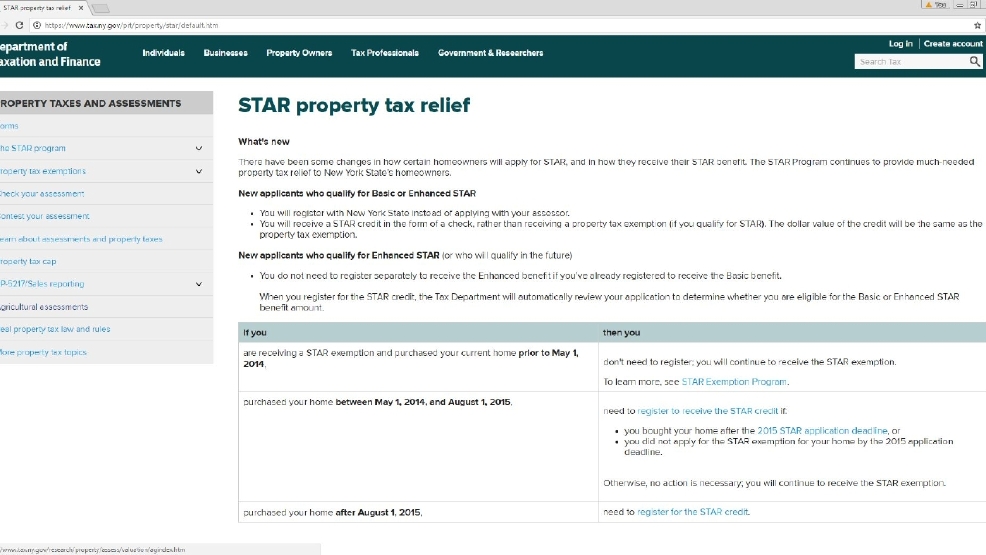 Nys Tax And Finance Star Rebate