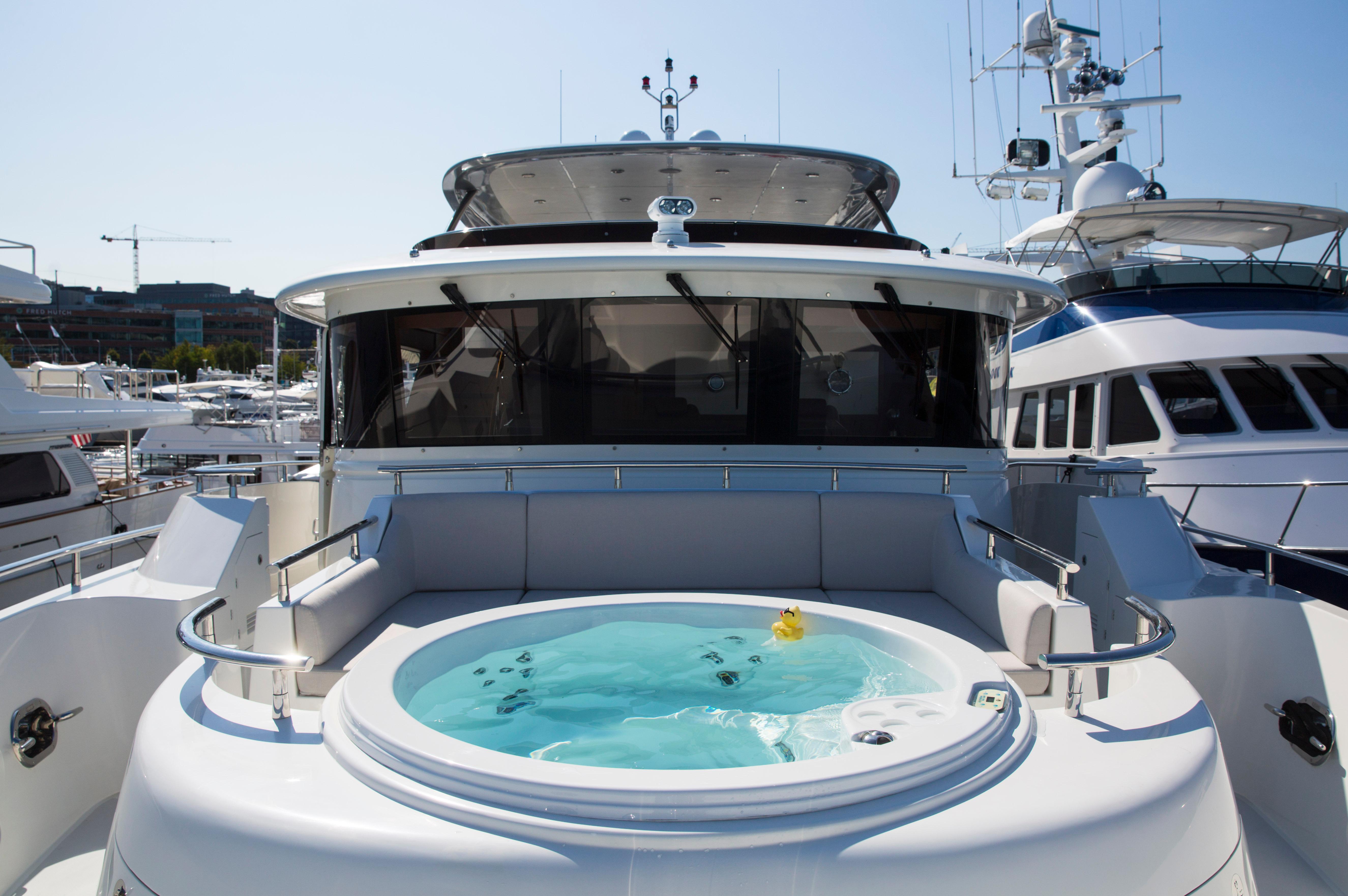 Photos All aboard a 6 million yacht, complete with hot tub on deck